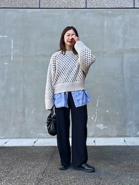 「ADAM ET ROPE'（アダムエロペ）のアイテム」を使った、たろ☺︎さん（レディース・165cm）の秋コーディネート