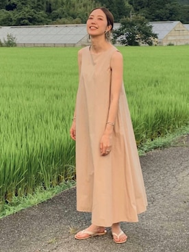 「URBAN RESEARCH Sonny Label（アーバンリサーチサニーレーベル）のアイテム（ワンピース/ドレス）」を使った、たろ☺︎さん（レディース・165cm）の夏コーディネート