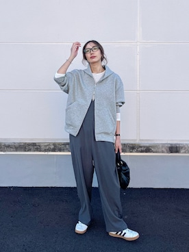 「アイテム（オールインワン・サロペット）」を使った、たろ☺︎さん（レディース・165cm）の秋コーディネート