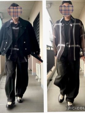 「アイテム（トレンチコート）」を使った、HIRO#NKさん（メンズ・177cm）の秋コーディネート