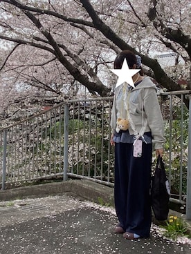 「common gull products.（コモンガルプロダクツ）のアイテム」を使った、貢茶さん（レディース・166cm）の春コーディネート