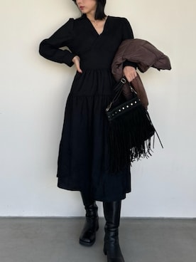 「アイテム（ワンピース/ドレス）」を使った、A lot of love offiさん（レディース・170cm）の秋コーディネート