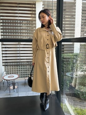 「アイテム（シャツワンピース）」を使った、A lot of love offiさん（レディース・170cm）の秋コーディネート