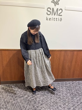 「kazumiコラボ」｜「アイテム（ハンチング/ベレー帽）」を使った、yanoさん（レディース・158cm）の冬コーディネート