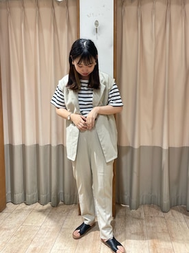 「Samansa Mos2 blue（サマンサモスモスブルー）のアイテム（その他アウター）」を使った、yanoさん（レディース・158cm）の夏コーディネート