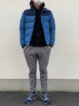 「Gramicci（グラミチ）のアイテム（スウェットパンツ）」を使った、hiro__1500さん（メンズ・179cm）の冬コーディネート