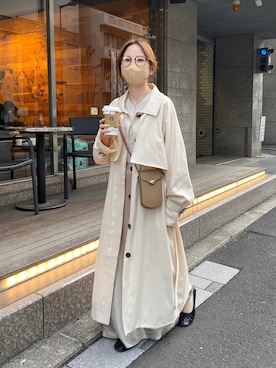 「ミニショルダー」｜「アイテム（ジャケット/アウター）」を使った、ayakaさん（レディース・153cm）の春コーディネート