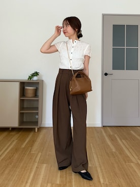 「gemeil（ジェムイル）のアイテム」を使った、ayakaさん（レディース・153cm）の夏コーディネート