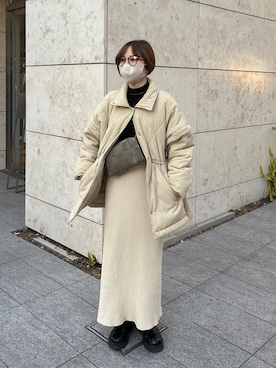 「WILLFULLY（ウィルフリー）のアイテム（ジャケット/アウター）」を使った、ayakaさん（レディース・153cm）の冬コーディネート