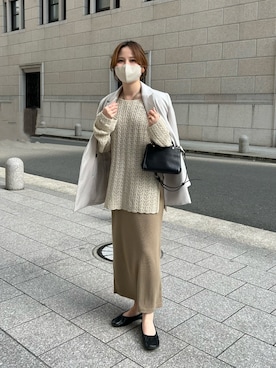「JUNOAH（ジュノア）のアイテム」を使った、ayakaさん（レディース・153cm）の春コーディネート