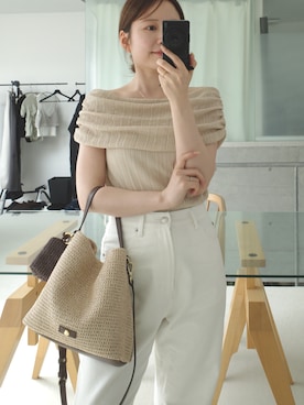 「gemeil（ジェムイル）のアイテム」を使った、ayakaさん（レディース・153cm）の春コーディネート