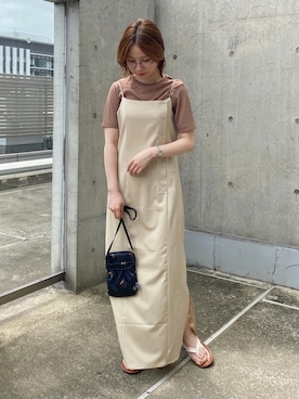 「ミニショルダー」｜「アイテム（その他）」を使った、ayakaさん（レディース・153cm）の夏コーディネート