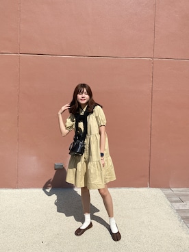 「one after another NICE CLAUP（ワンアフターアナザーナイスクラップ）のアイテム（チュニック）」を使った、ゆめさん（レディース・160cm）の春コーディネート