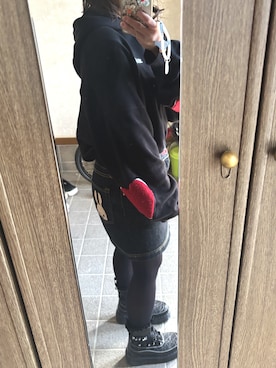 「アイテム（デニムスカート）」を使った、いんぬーさん（レディース・146cm）の秋コーディネート