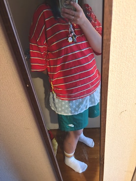 「アイテム（ソックス/靴下）」を使った、いんぬーさん（レディース・146cm）の秋コーディネート