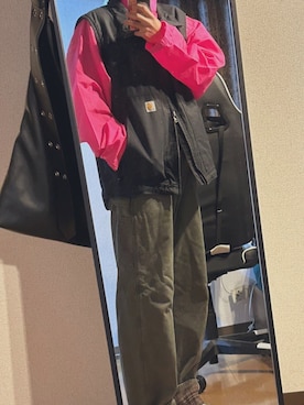 「Carhartt（カーハート）のアイテム（その他アウター）」を使った、 清峰さん（メンズ・172cm）の秋コーディネート