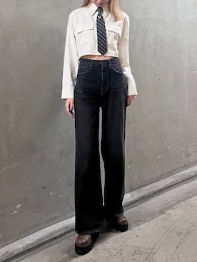 川越祐莉さん(レディース・173cm)の秋コーディネート