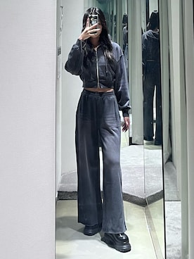 川越祐莉さん（レディース・174cm）の秋コーディネート