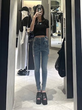 川越祐莉さん(レディース・174cm)の春コーディネート