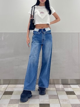 川越祐莉さん(レディース・174cm)の夏コーディネート