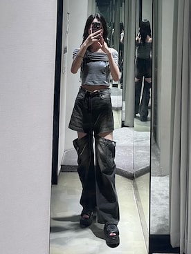 川越祐莉さん(レディース・174cm)の夏コーディネート