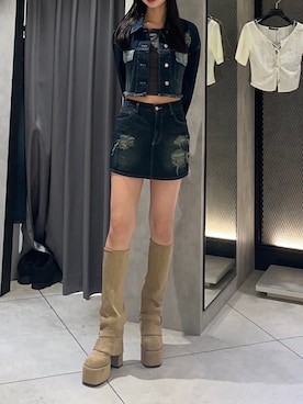 川越祐莉さん(レディース・173cm)の秋コーディネート