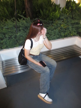 「PORTER（ポーター）のアイテム（バッグ）」を使った、yukaakanukeさん（レディース・162cm）の春コーディネート