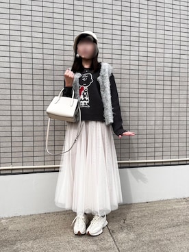 「アイテム（ハット）」を使った、んかさん（レディース・164cm）の春コーディネート