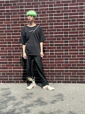 「アイテム（クラッチバッグ）」を使った、OKさん（メンズ・170cm）の夏コーディネート