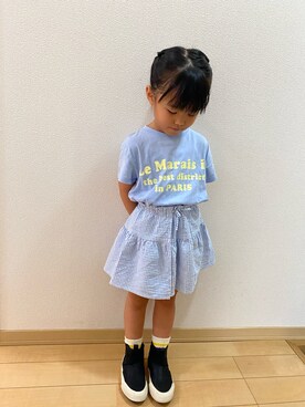 「アイテム（ブーツ）」を使った、U&h¨̮♡さん（キッズ・100cm）の夏コーディネート