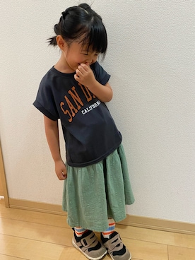 「H&M（エイチ・アンド・エム）のアイテム（スカート）」を使った、U&h¨̮♡さん（キッズ・100cm）の夏コーディネート