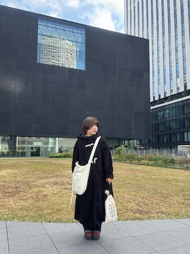 「アイテム（ダッフルコート）」を使った、Rinさん（レディース・153cm）の秋コーディネート