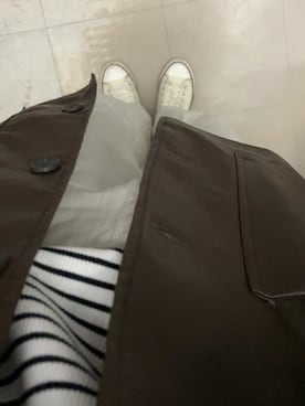 「CONVERSE（コンバース）のCANVAS ALL STAR HI（スニーカー、ホワイト系）」を使った、つんつるてんさん（レディース・161cm）の春コーディネート