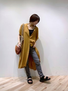 「Moname（モナーム）のアイテム（パンツ）」を使った、がんさん（レディース・158cm）の夏コーディネート