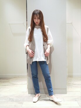 「ロングヘア」｜「アイテム（パンプス）」を使った、shihoさん（レディース・158cm）の冬コーディネート