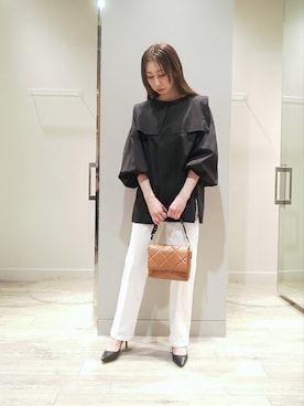 「ロングヘア」｜「アイテム（パンプス）」を使った、shihoさん（レディース・158cm）の春コーディネート