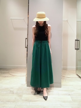 「ロングヘア」｜「アイテム（パンプス）」を使った、shihoさん（レディース・158cm）の春コーディネート