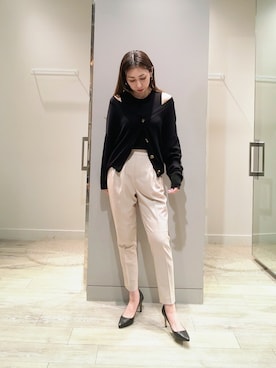 「ロングヘア」｜「アイテム（パンプス）」を使った、shihoさん（レディース・158cm）の春コーディネート
