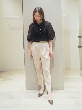 「ロングヘア」｜「アイテム（パンプス）」を使った、shihoさん（レディース・158cm）の夏コーディネート