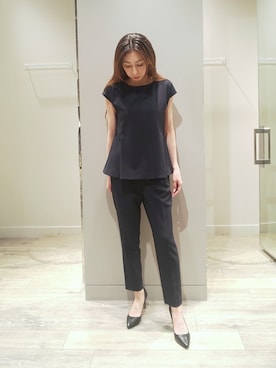 「ロングヘア」｜「アイテム（パンプス）」を使った、shihoさん（レディース・158cm）の夏コーディネート