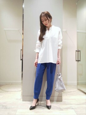 「ロングヘア」｜「アイテム（パンプス）」を使った、shihoさん（レディース・158cm）の春コーディネート