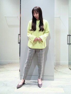 「ロングヘア」｜「アイテム（パンプス）」を使った、shihoさん（レディース・158cm）の秋コーディネート