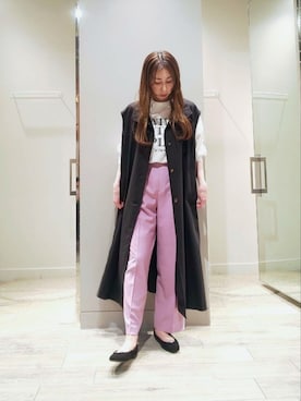 「NOMINE（ノミネ）のアイテム（トレンチコート）」を使った、shihoさん（レディース・158cm）の春コーディネート