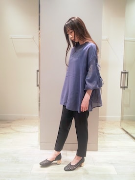 「ロングヘア」｜「アイテム（パンプス）」を使った、shihoさん（レディース・158cm）の夏コーディネート