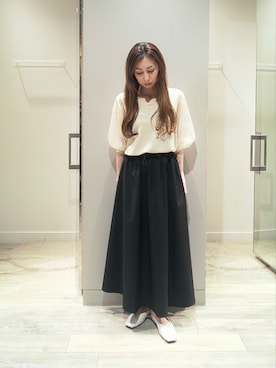 「ロングヘア」｜「アイテム（パンプス）」を使った、shihoさん（レディース・158cm）の春コーディネート