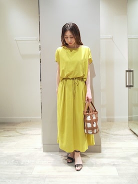 「ロングヘア」｜「アイテム（サンダル）」を使った、shihoさん（レディース・158cm）の夏コーディネート