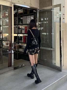 「SLY（スライ）のアイテム（パンツ）」を使った、haruukamaruさん（レディース・160cm）の秋コーディネート