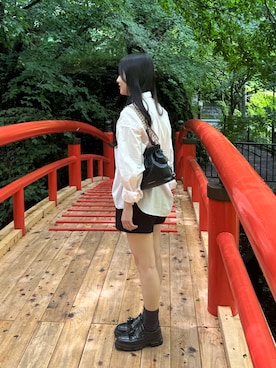 「archives（アルシーヴ）のアイテム（パンツ）」を使った、haruukamaruさん（レディース・160cm）の夏コーディネート