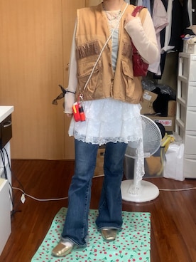 「重ね着」｜kinkikikkiさん（レディース・155cm）の夏コーディネート