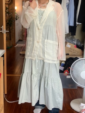 「重ね着」｜kinkikikkiさん（レディース・155cm）の夏コーディネート